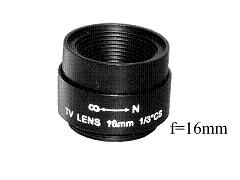 Objektiv C16, Fixfocal, f=16mm, fix iris, CS-mount