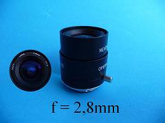 Objektiv C2,8 Fixfocal, f=2,8mm manuelle iris, CS-mount