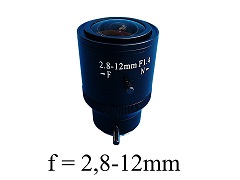 Objektiv G2812, Variofocal, f=2,8-12mm, manual iris, CS