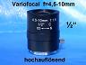 Objektiv 1/2 TN4510 Vario f=4,5-10mm Hochaufl. Man iris