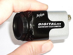 Mini Kamera Überwachungskamera Sony CCD Sensor 420TVL 0,05Lux Boxkamera silbern