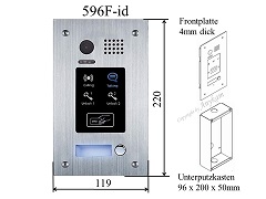 Türstation DT-596F-ID Karte, Edelstahl, Unterputz