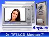 Video Türsprechanlage Türklingel Videosprechanlage Kamera 2 Monitore VT591+2x692