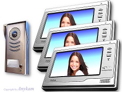 Video Türsprechanlage 2Draht Zutrittskontrolle Kamera und 3 Monitore DT591+3x692