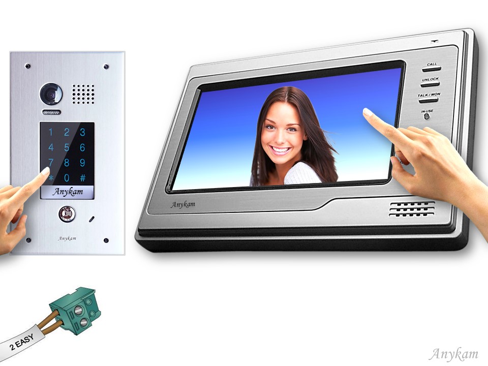 Video Klingelanlage Code Zutrittskontrolle Gegensprechanlage 2DRAHT