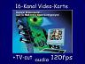 16-KANAL PC-KARTE 120fps ALARM, MOTION DETECTION TV-Out