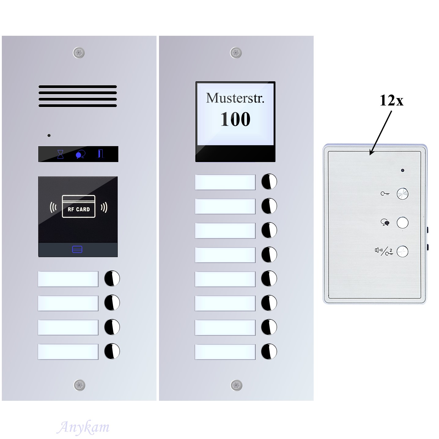 Design Türsprechanlage für Mehrfamilienhaus sprechanlage Gegensprechanlage Klingelanlage Interfon mit 2-Draht Technik