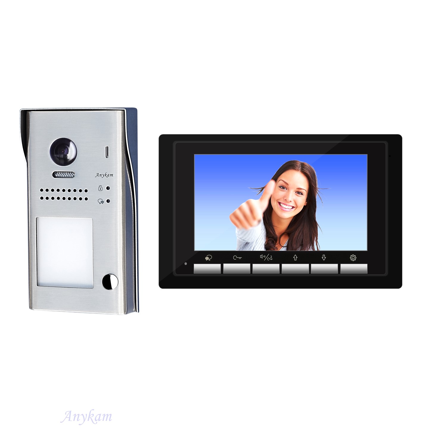 Video Türsprechanlage Einfamilienhaus Videosprechanlage Gegensprechanlage Klingelanlage Interfon mit 2-Draht Technik