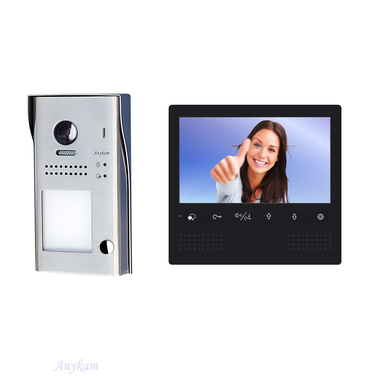 Video Türsprechanlage Einfamilienhaus Videosprechanlage Gegensprechanlage Klingelanlage Interfon mit 2-Draht Technik