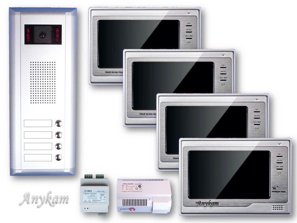 Gegensprechanlage 2Draht Türklingel 4Familienhaus DTS4+692